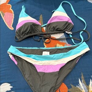 BECCA Multicolor Bikini with Aqua and Lavender
